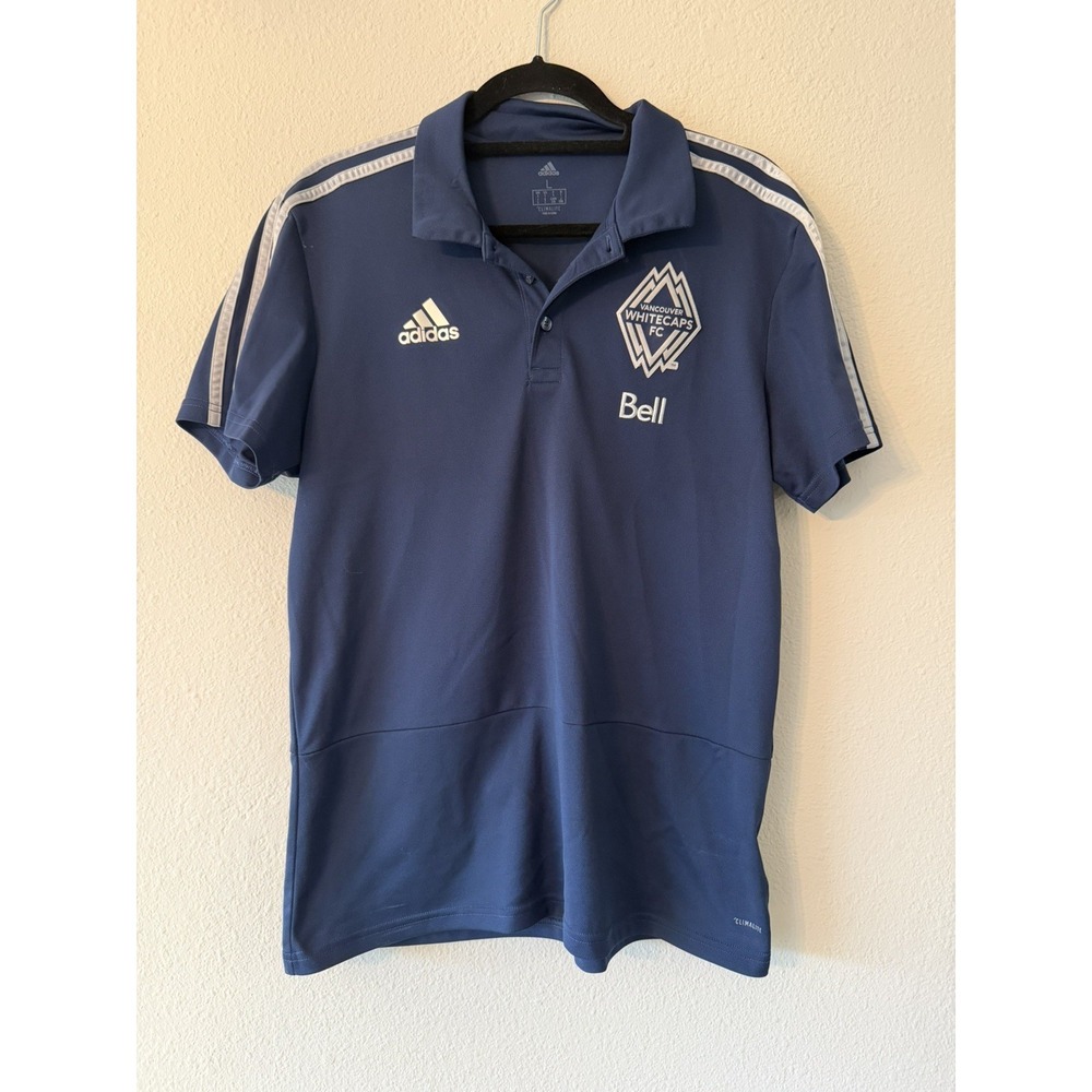 New‎ With Tags  MLS Adidas Vancouver Whitecaps Polo Soccer Jersey Mens Large